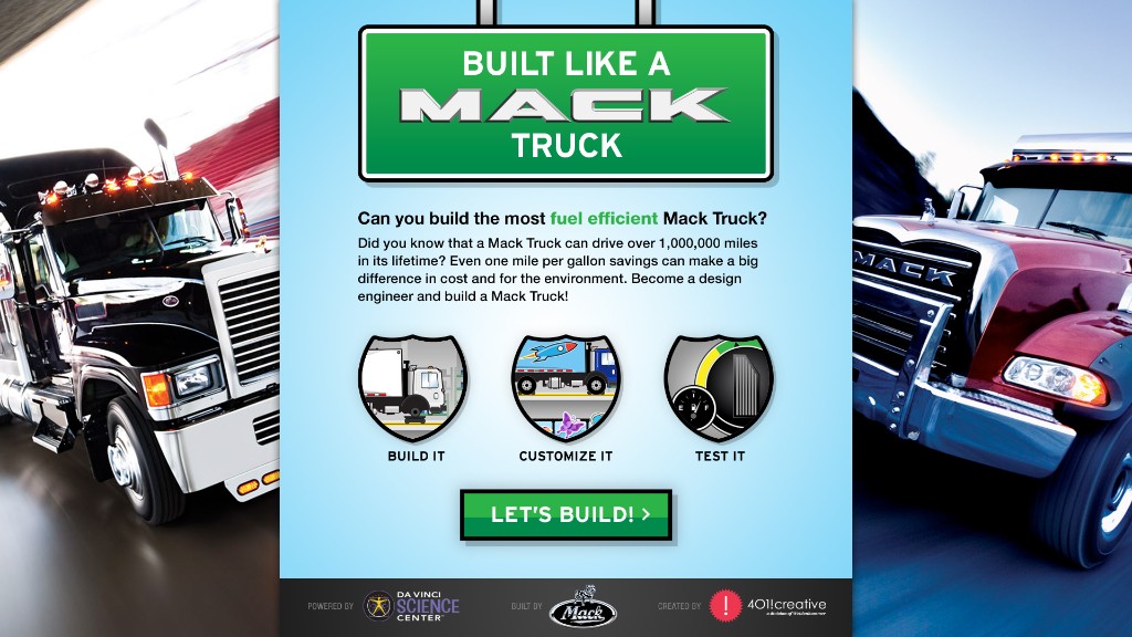 Mack Truck Builder — home screen